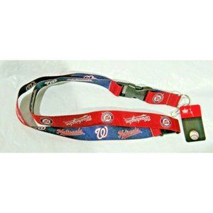 MLB Washington Nationals Reversible Lanyard Keychain 23" Long 3/4" Wide Aminco
